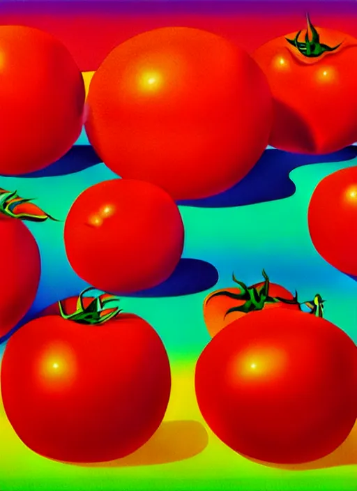 Prompt: tomate by shusei nagaoka, kaws, david rudnick, airbrush on canvas, pastell colours, cell shaded, 8 k