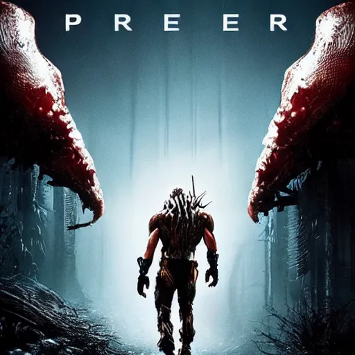 Image similar to predator movie, prey movie, Pixar style,