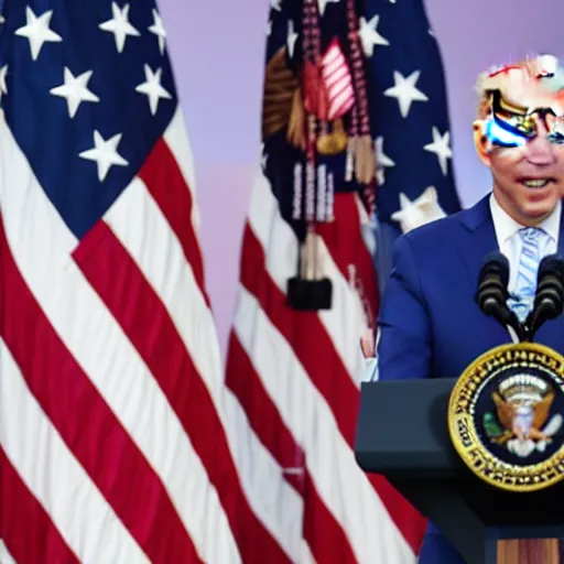 Prompt: biden making a pog face, emote, getty images