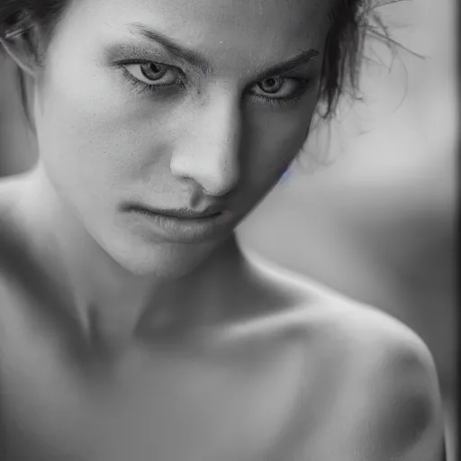 Image similar to award winning photography portrait, beautiful actor with third eye, ethereal, leica 1 0 0 mm f 0. 8