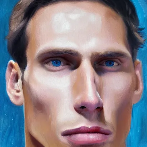 Prompt: gigachad Jerma985, highly detailed oil-painting