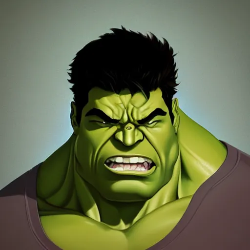 Image similar to face icon stylized minimalist the hulk, loftis, cory behance hd by jesper ejsing, by rhads, makoto shinkai and lois van baarle, ilya kuvshinov, rossdraws global illumination