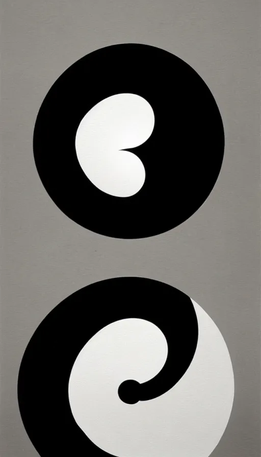 Image similar to Abstract representation of ying Yang concept, by Ruan jia