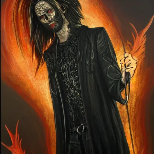 Prompt: Super realistic painting of Lucifer Morningstar, 4K , dark occult , art by Archangel