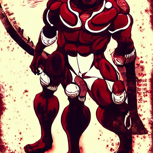 Prompt: The Notorious BIG as the colossal titan from the manga Attack on Titan, by Sandoval-Art on DeviantArt