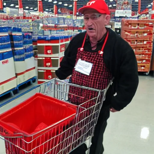 Image similar to Freddy Krueger working at Costco