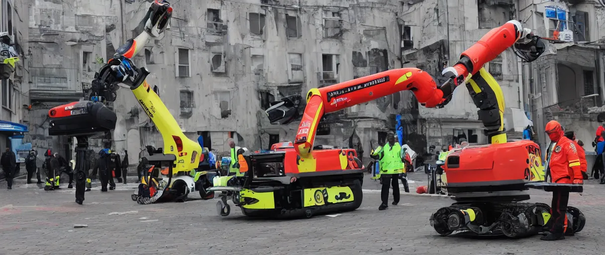 Image similar to rescue robot, disaster in the city