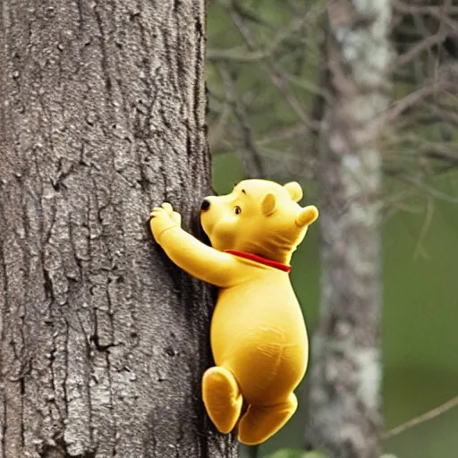 Image similar to winnie the pooh caught on animal camera