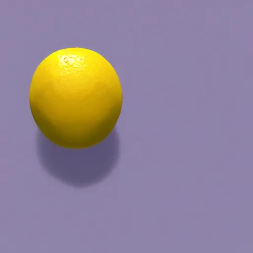 Image similar to a high quality render of a low poly lemon,