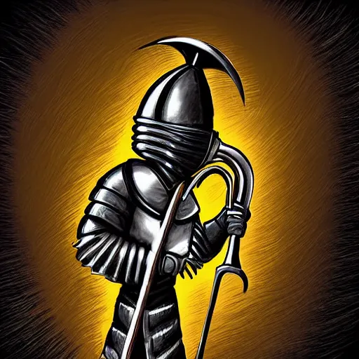 Image similar to tuba knight, digital art, epic lighting