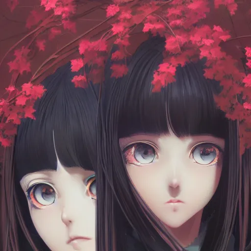 Prompt: An anime portrait of beautiful young women still ,WLOP, Ilya Kuvshinov ,James Jean, Andrei Riabovitchev , symmetrical