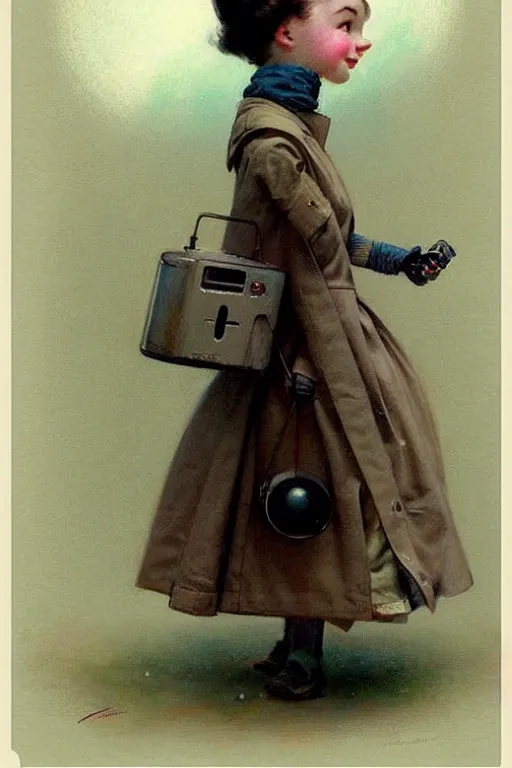 Image similar to ( ( ( ( ( 1 9 5 0 s retro future android robot nanny. muted colors., ) ) ) ) ) by jean - baptiste monge,!!!!!!!!!!!!!!!!!!!!!!!!!