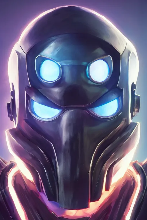 Image similar to epic mask helmet robot ninja portrait stylized as fornite style game design fanart by concept artist gervasio canda, behance hd by jesper ejsing, by rhads, makoto shinkai and lois van baarle, ilya kuvshinov, rossdraws global illumination radiating a glowing aura global illumination ray tracing hdr render in unreal engine 5