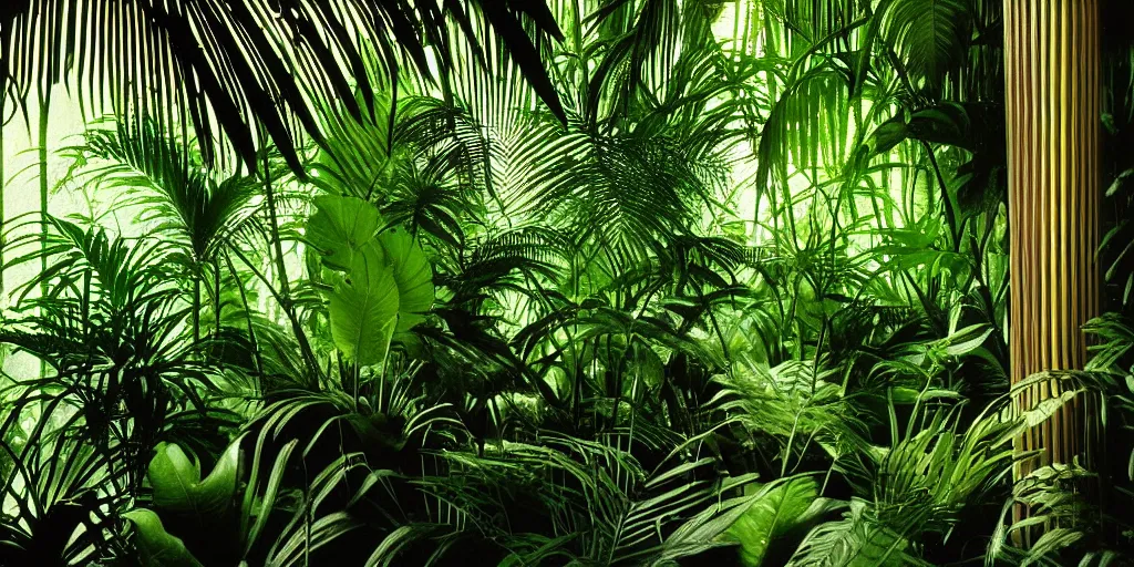 Prompt: lush tropical forest, against light, glare, bright details, contrasting, daylight, highly detailed, by dieter rams 1 9 9 0, national geographic magazine, reportage photo, natural colors