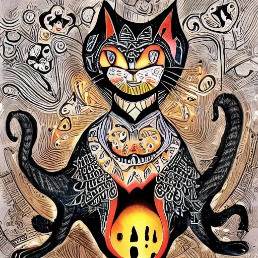 Image similar to the dark god of cats