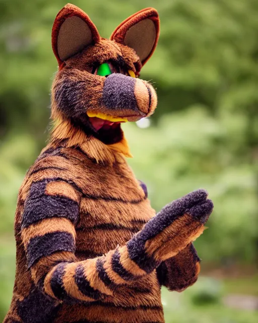 Image similar to photo of a fursuit, 8 k, 8 5 mm f 1. 8, fursuit, beetlecat