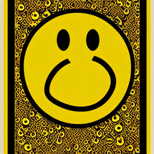 Image similar to vintage yellow smiley design, poster, graphic design