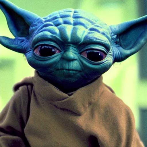 Prompt: oh no! yoda has lost his ears. how silly does he look