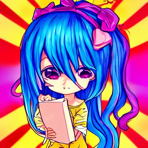 Prompt: Vanessa Carlton chibi, anime style, colorful, cgsociety, cute, warm