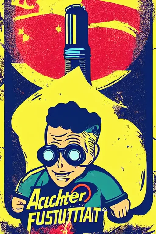 Image similar to fallout 7 6 retro futurist illustration art by butcher billy, sticker, colorful, illustration, highly detailed, simple, smooth and clean vector curves, no jagged lines, vector art, smooth andy warhol style