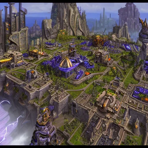 Image similar to world of warcraft futuristic, hyper detailed, cyberpunk