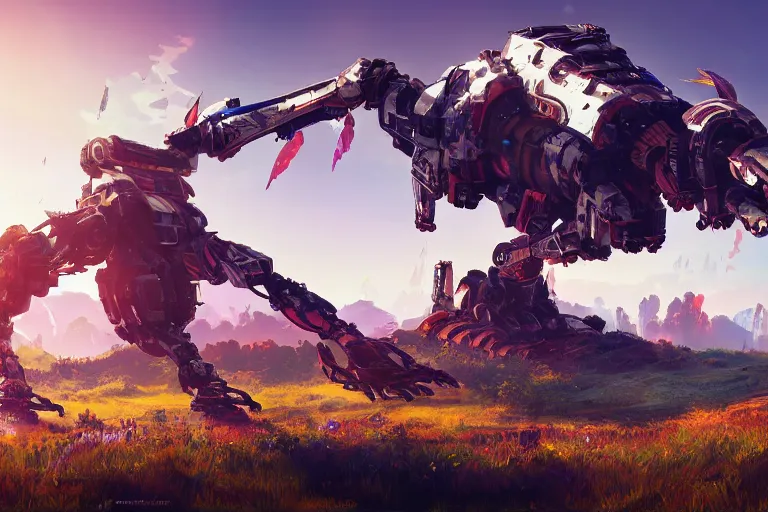 Image similar to sunwing machine mecanical creature robot of horizon forbidden west horizon zero dawn radiating a glowing aura global illumination ray tracing hdr fanart arstation by ian pesty and alena aenami artworks in 4 k