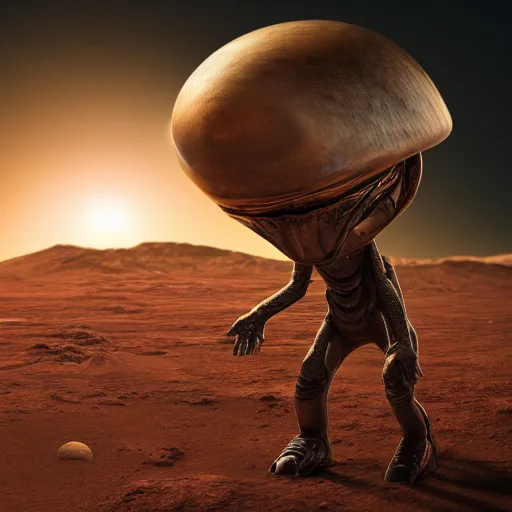 Prompt: realistic photo of an alien on mars, high quality, alien, very beautiful, hyper realistic, hdr photo, 4 k