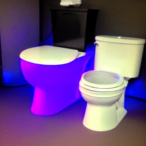 Prompt: rgb gamer toilet