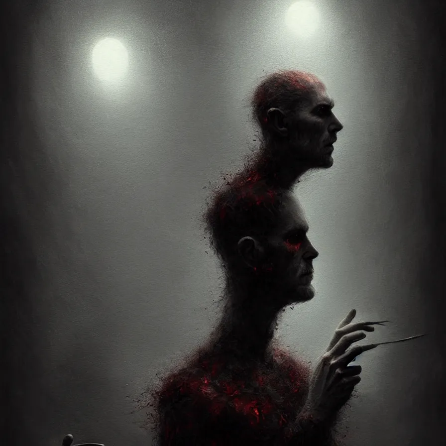 Image similar to epic professional digital art hungry man, eerie warm lighting, painted, intricate, detailed, foreboding, leesha hannigan, wayne haag, reyna rochin, ignacio fernandez rios, mark ryden, iris van herpen, best on artstation, cgsociety, wlop, pixiv, stunning, gorgeous, much wow, cinematic, masterpiece