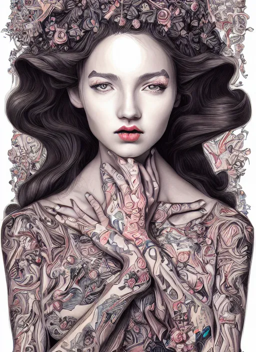 Image similar to girl venizian, extremely detailed, sharp focus, portrait, smooth, digital illustration, by james jean, by eliza ivanovo