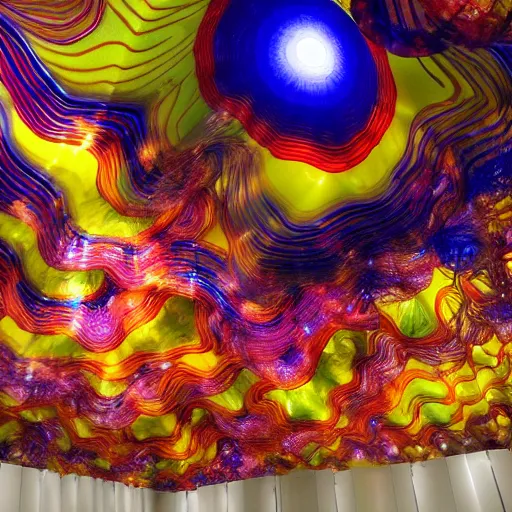 Image similar to Liminal space in outer space by Dale Chihuly