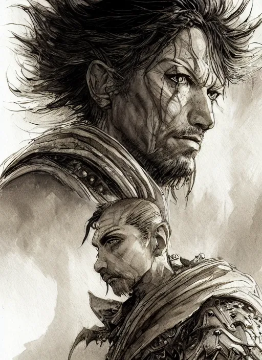 Image similar to portrait, Dungeons&Dragons, watercolor, dramatic lighting, cinematic, establishing shot, extremely high detail, foto realistic, cinematic lighting, pen and ink, intricate line drawings, by Yoshitaka Amano, Ruan Jia, Kentaro Miura, Artgerm, post processed, concept art, artstation, matte painting, style by eddie mendoza, raphael lacoste, alex ross