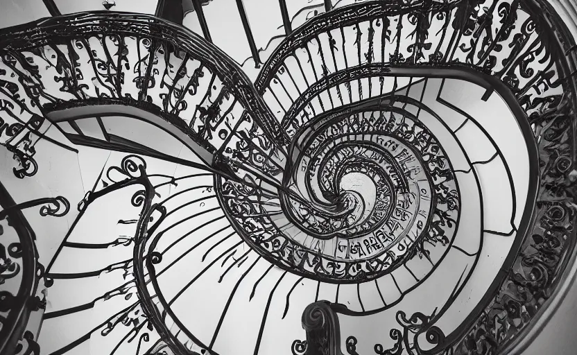 Image similar to ornate illustration spiral staircase to nowhere