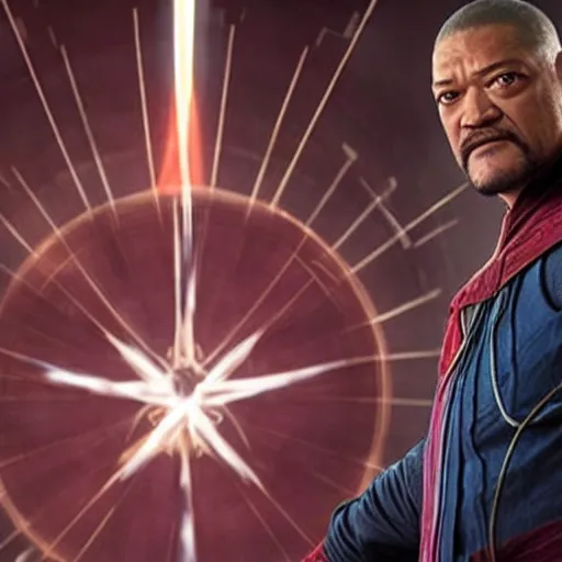 Prompt: A still of Laurence Fishburne as Doctor Strange