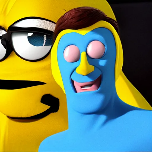 Image similar to bananaman as a real person, photorealistic, cinematic