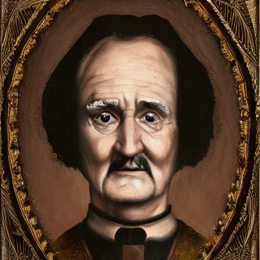 Prompt: grainpunk sacred detailed portrait of jim broadbent