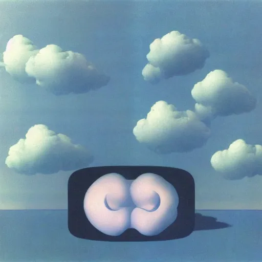 Image similar to liminal space, surrealist art by René Magritte