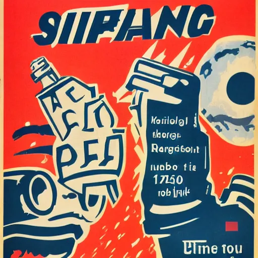 Image similar to A 1950s Singaporean propaganda poster