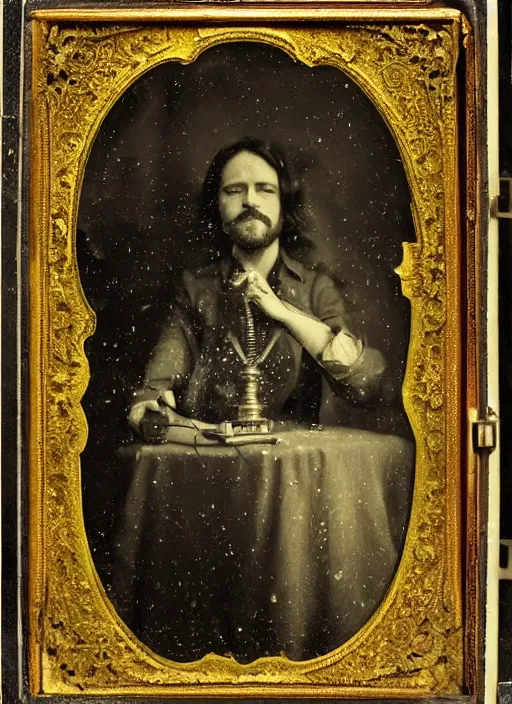 Prompt: old wetplate daguerreotype portrait of the birth of a genius writer, explosion of data fragments, fractal, intricate, elegant, highly detailed, parallax, leica, medium format, subsurface scattering, by jheronimus bosch and greg rutkowski and louis jacques mande daguerre