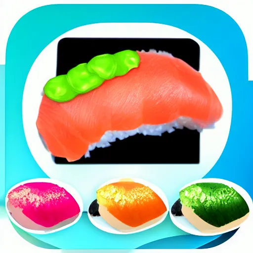 Prompt: app icon for sushi