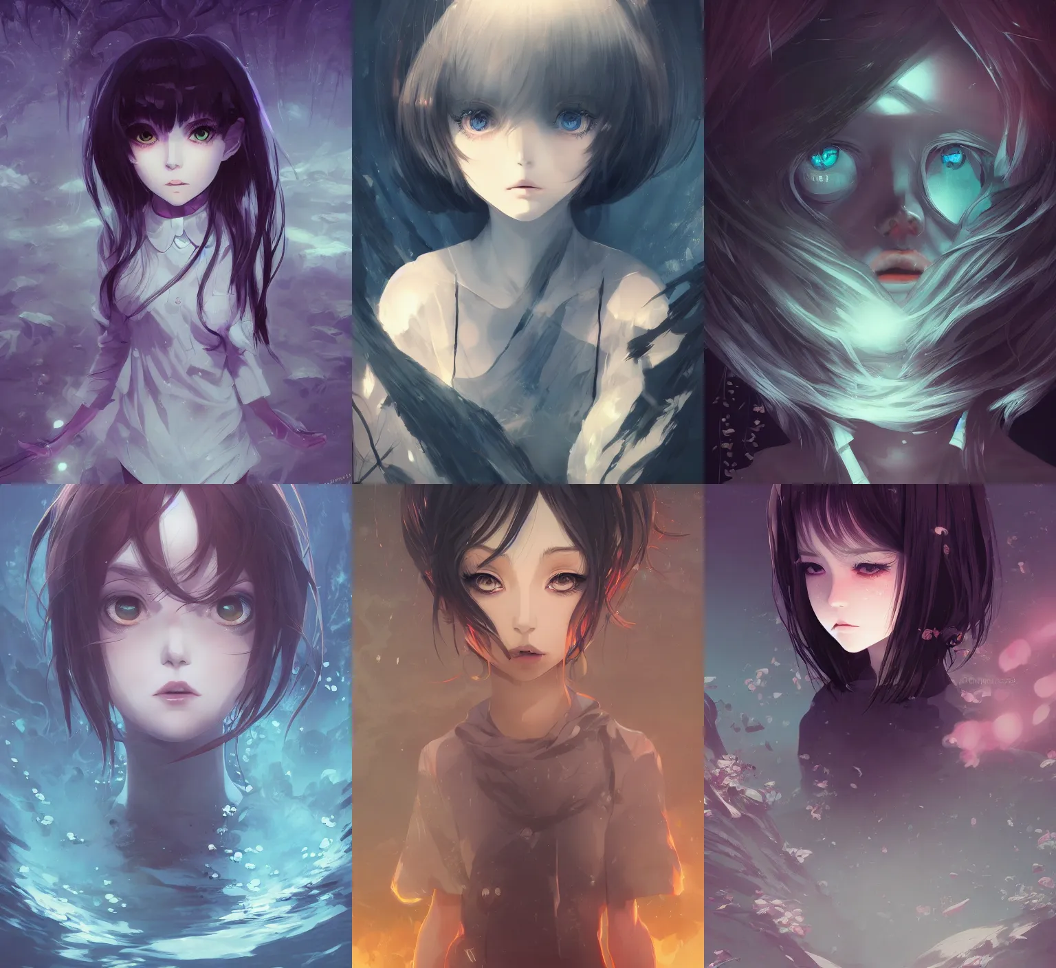 Prompt: detailed, sharp, eyes of the abyss in the style of Ilya Kuvshinov and Anna Dittmann and studio ghibli and WLOP and Rossdraws, digital art, surreal, trending on artstation, anime arts, featured on Pixiv, HD, 8K, highly detailed, good lighting, beautiful, epic, masterpiece