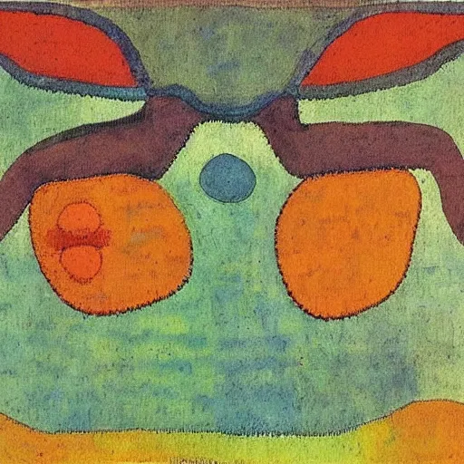 Image similar to a painting of bug by paul klee, intricate detail, expressionism