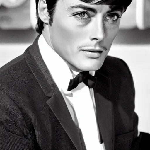 Prompt: alain delon in 1 9 6 3