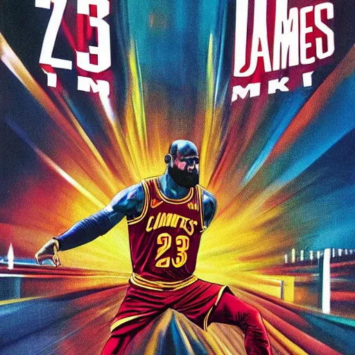 Prompt: comic book cover for'president lebron james ', art by alex ross