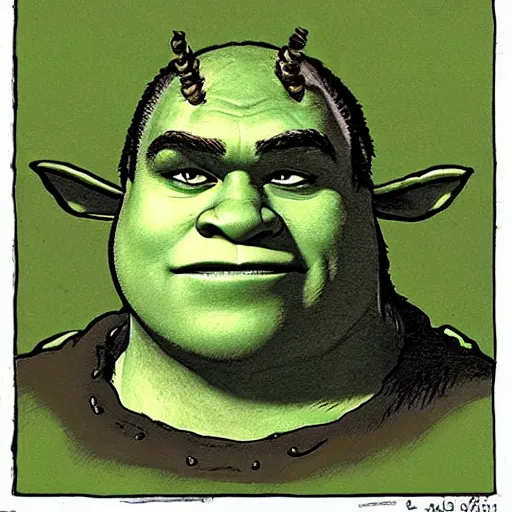 Image similar to shrek drawn by jean - leon gerome