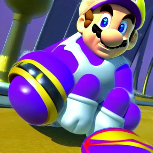 Image similar to thanos in mario kart