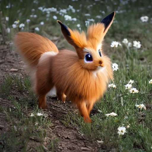 Image similar to national geographic professional photo of eevee, award winning