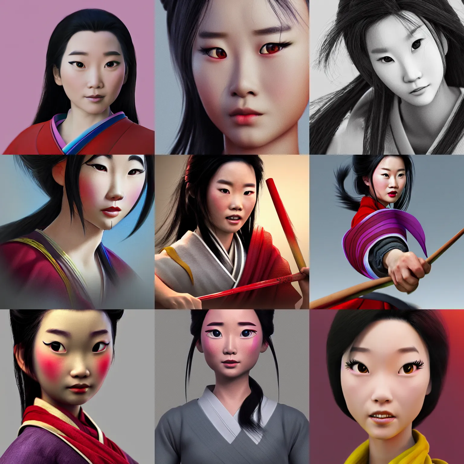 mulan, concept art, ultra realistic, 3 d render, | Stable Diffusion ...