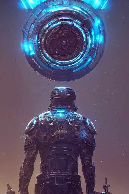 Image similar to sci fi warrior shield. intricate artwork by beeple. third person, beautiful, full view, cinematic lighting, octane render, trending on artstation, greg rutkowski very coherent symmetrical artwork. cinematic, hyper realism, high detail, octane render, 8k