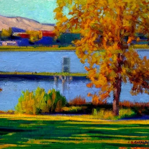 Prompt: an impressionist painting of Boise Idaho